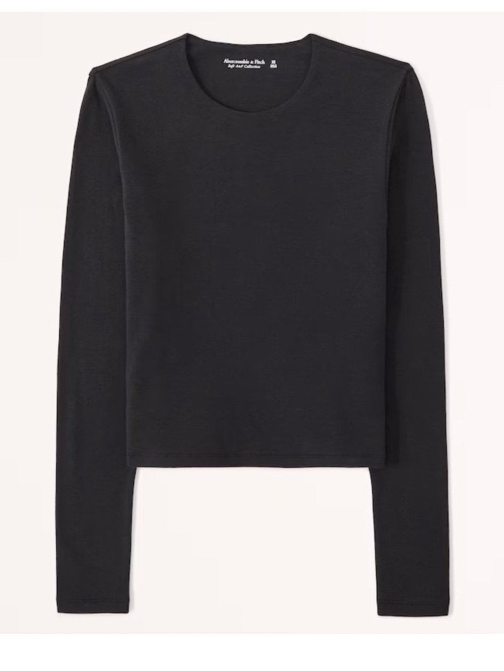 Abercrombie & Fitch Black Long-Sleeve Crewneck Top